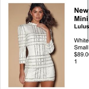 White sequin/lace mini dress!
